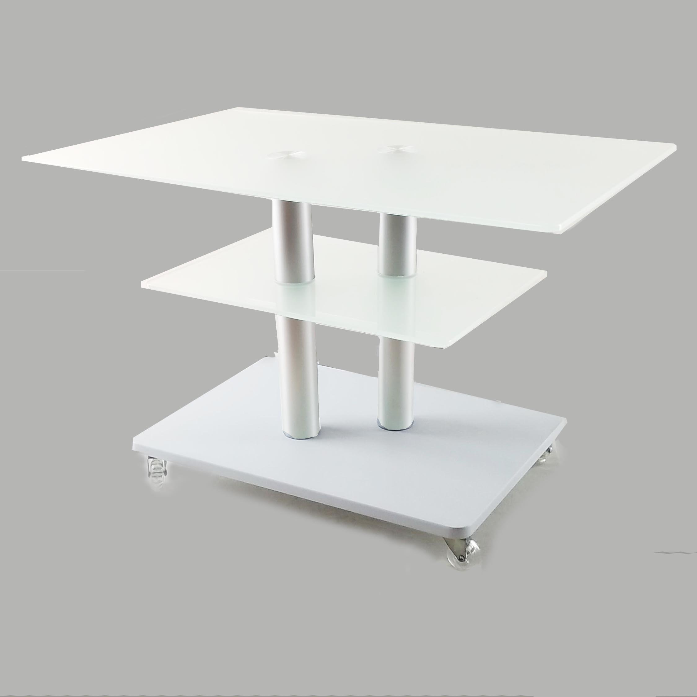 Стол журнальный стеклянный Commus Bravo Max P ss-white-2alm60 Белый (444820255) - фото 3 Стол журнальный стеклянный Commus Bravo Max P ss-white-2alm60 Белый (444820255) - фото 3