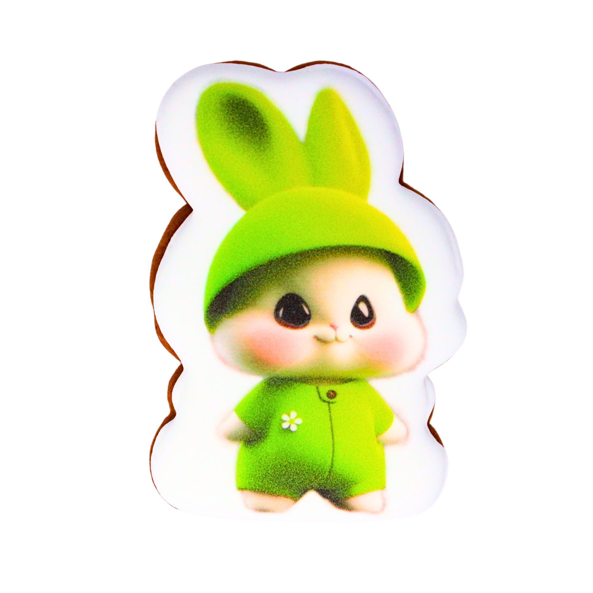 Пряник с принтом Крафт Печиво Зайка в зеленом 45 г