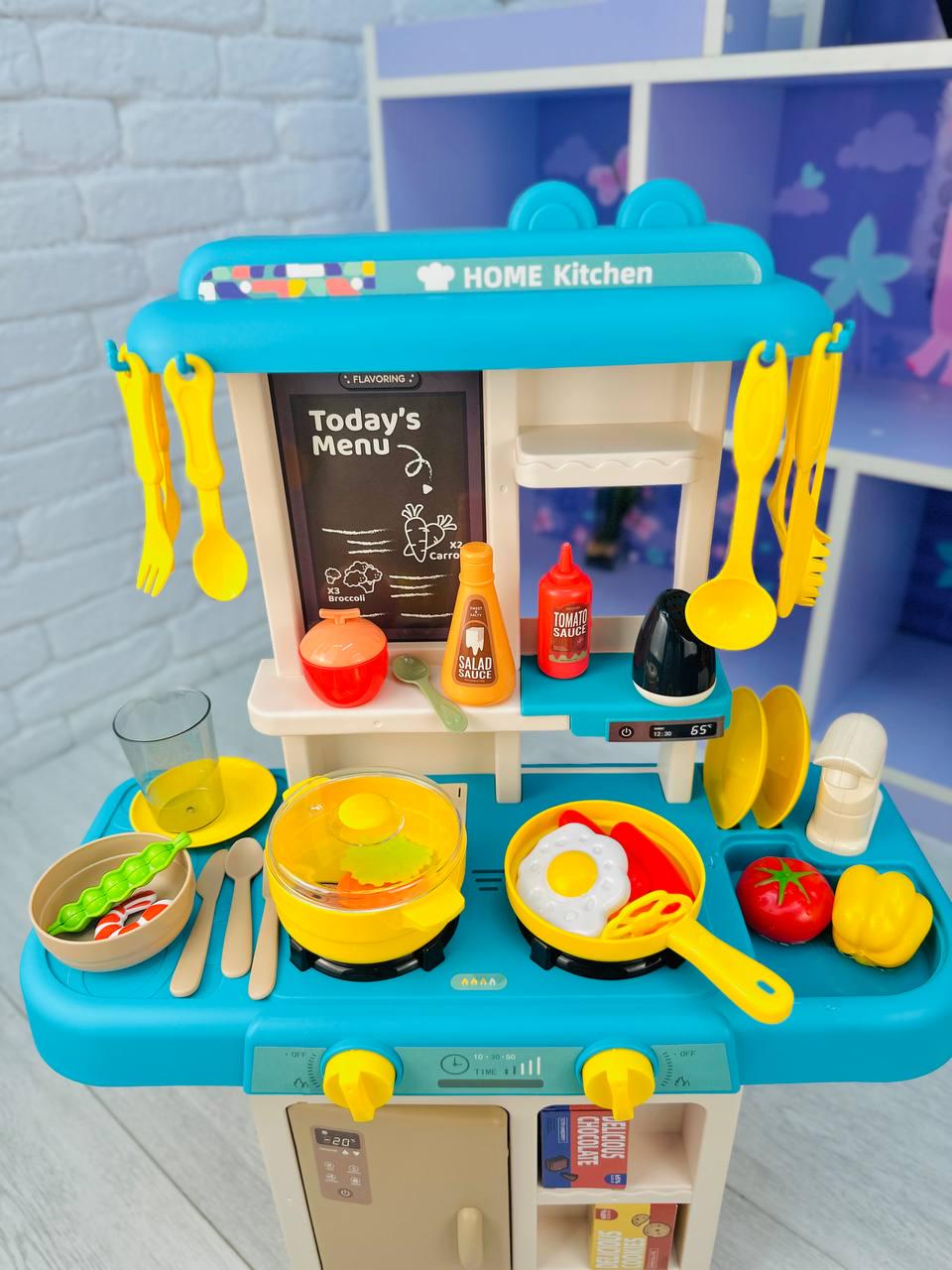 Кухня игровая 63 см и 43 пр. Голубой (2107-1) - фото 3