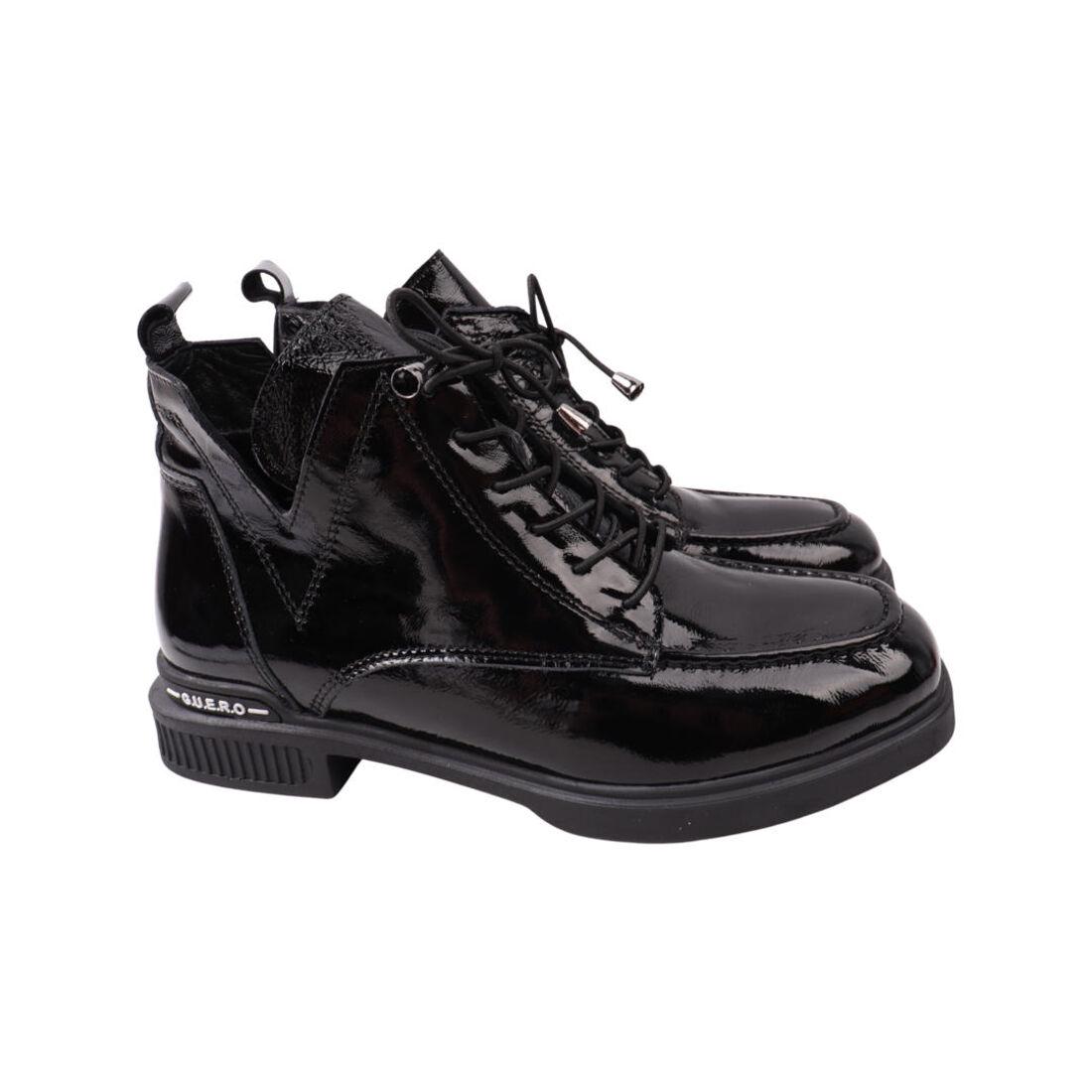Ботинки женские Guero из кожи р. 40 Черный (442-21DHC)