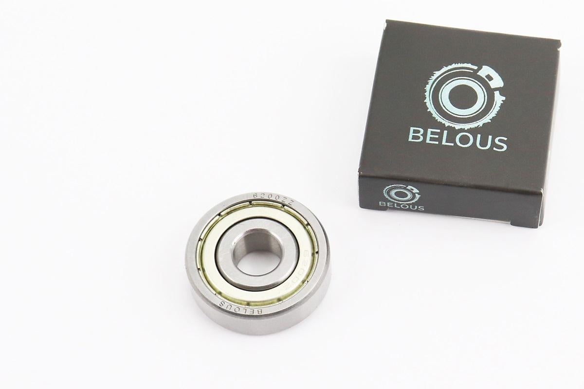 Підшипник BELOUS 6200 ZZ кульковий однорядний 10 мм x 30 мм x 9 мм Gcr15 ABEC3 rpm5000 (100022)