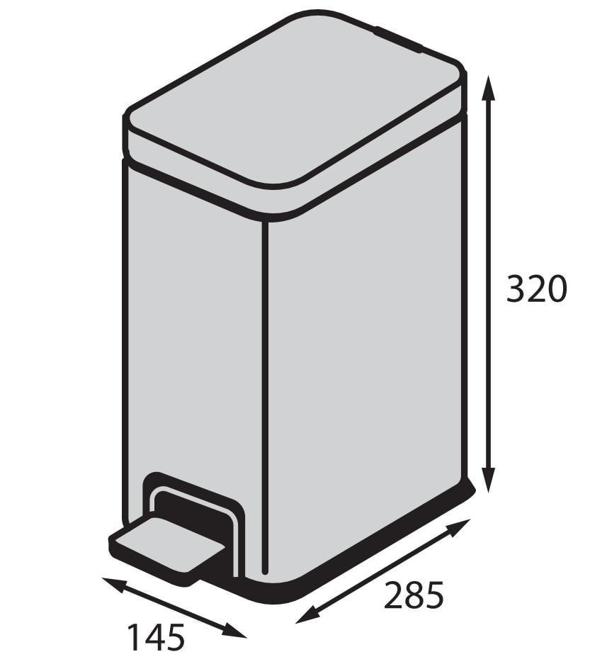 Відро для сміття KOER TC-010206-02 з плавним закриттям прямокутне 6 л Нержавіюча сталь (KR5594) - фото 7 Відро для сміття KOER TC-010206-02 з плавним закриттям прямокутне 6 л Нержавіюча сталь (KR5594) - фото 7