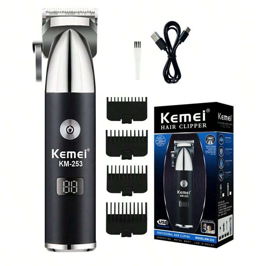 Машинка-триммер для стрижки Kemei Km-253 с насадками