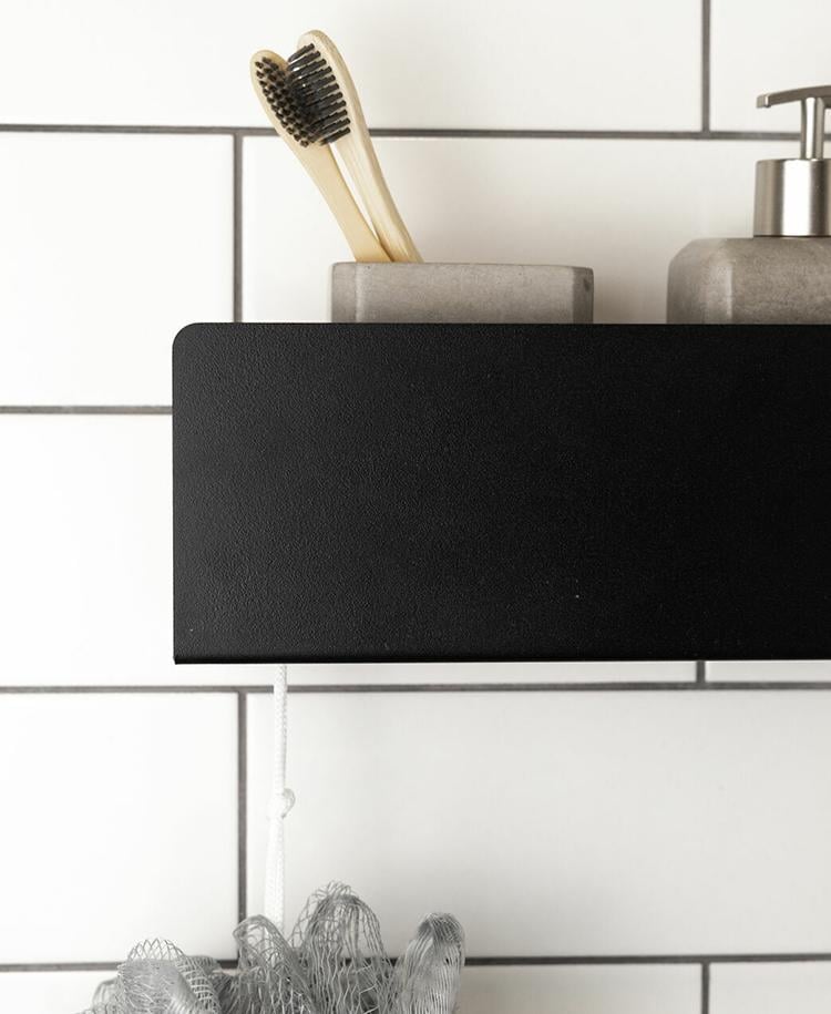 Полиця у ванну кімнату NC Home AquaFlow Чорний (23374162) - фото 4 Полиця у ванну кімнату NC Home AquaFlow Чорний (23374162) - фото 4