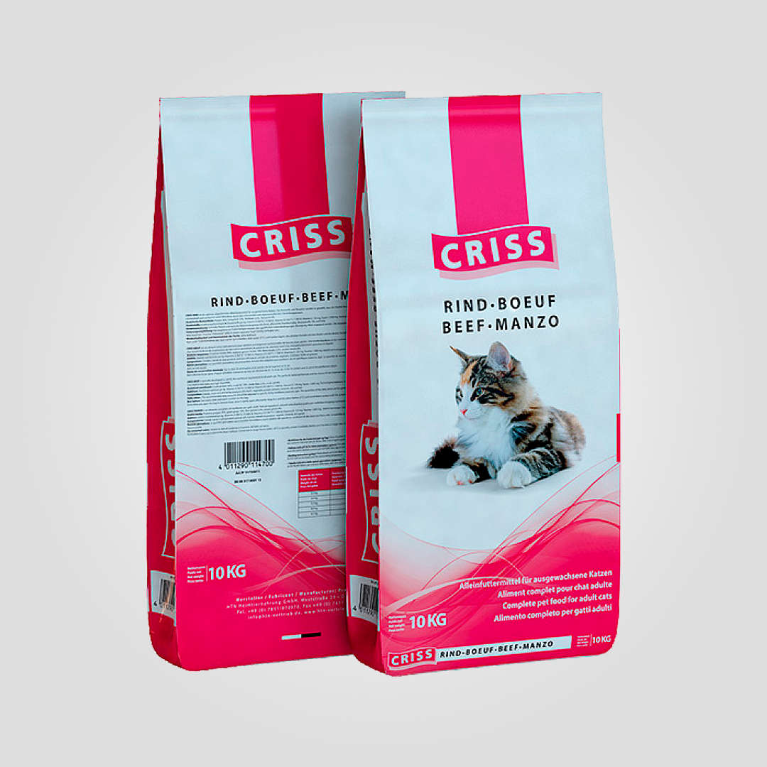 Корм сухой Criss для взрослых и пожилых котов говядина 10 кг (20502417)