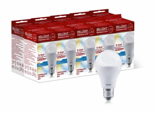 Лампа світлодіодна LED A60 220V/15W E27 6500K 10 шт.
