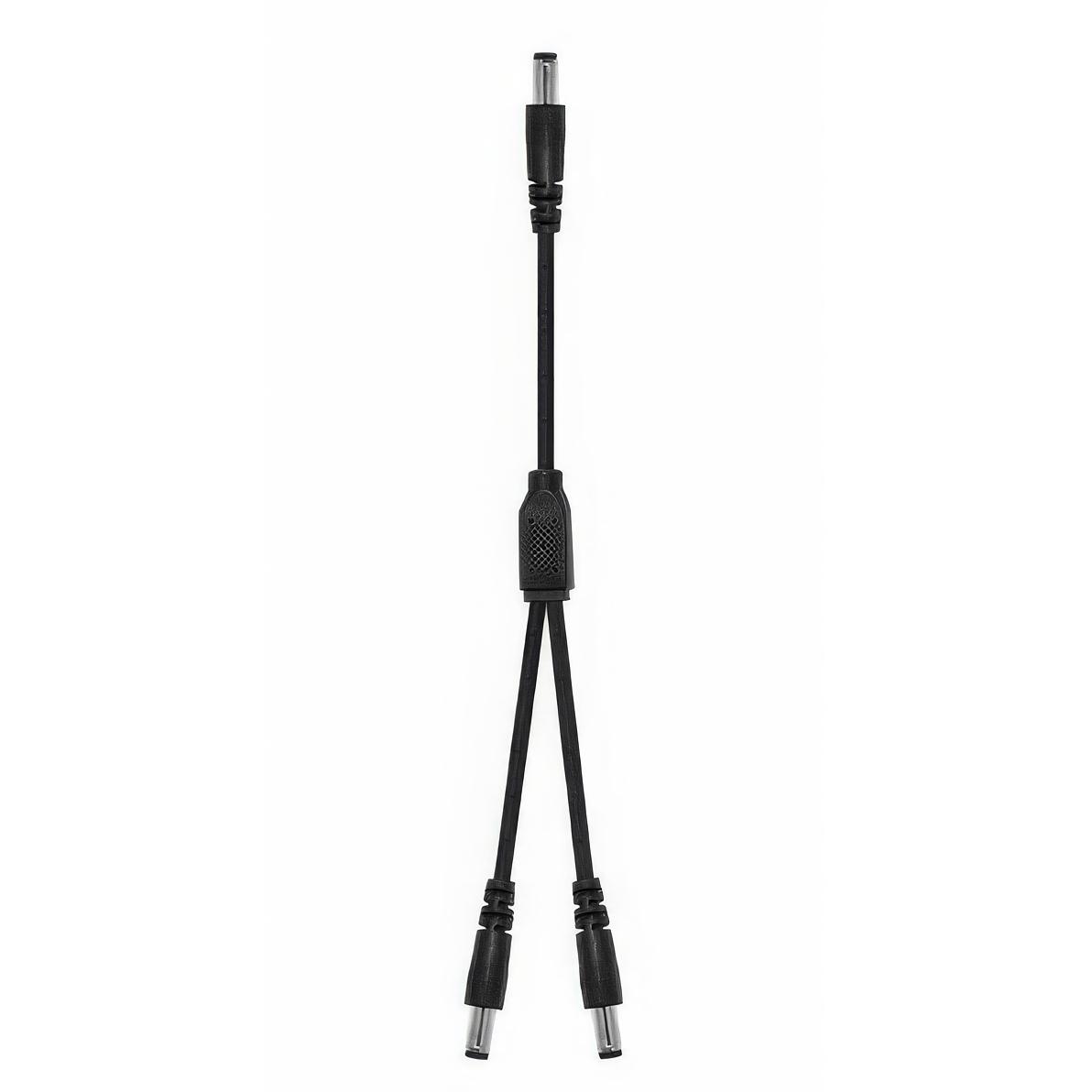 Кабель живлення для роутера DC 5,5x2,1 to 2 DC 5,5x2 від ДБЖ 62 см (1010784-Black)