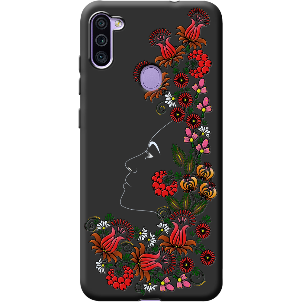 Чехол Boxface Samsung A115 Galaxy A11 3D Ukrainian Muse Черный силикон (39628-bk64-40216)