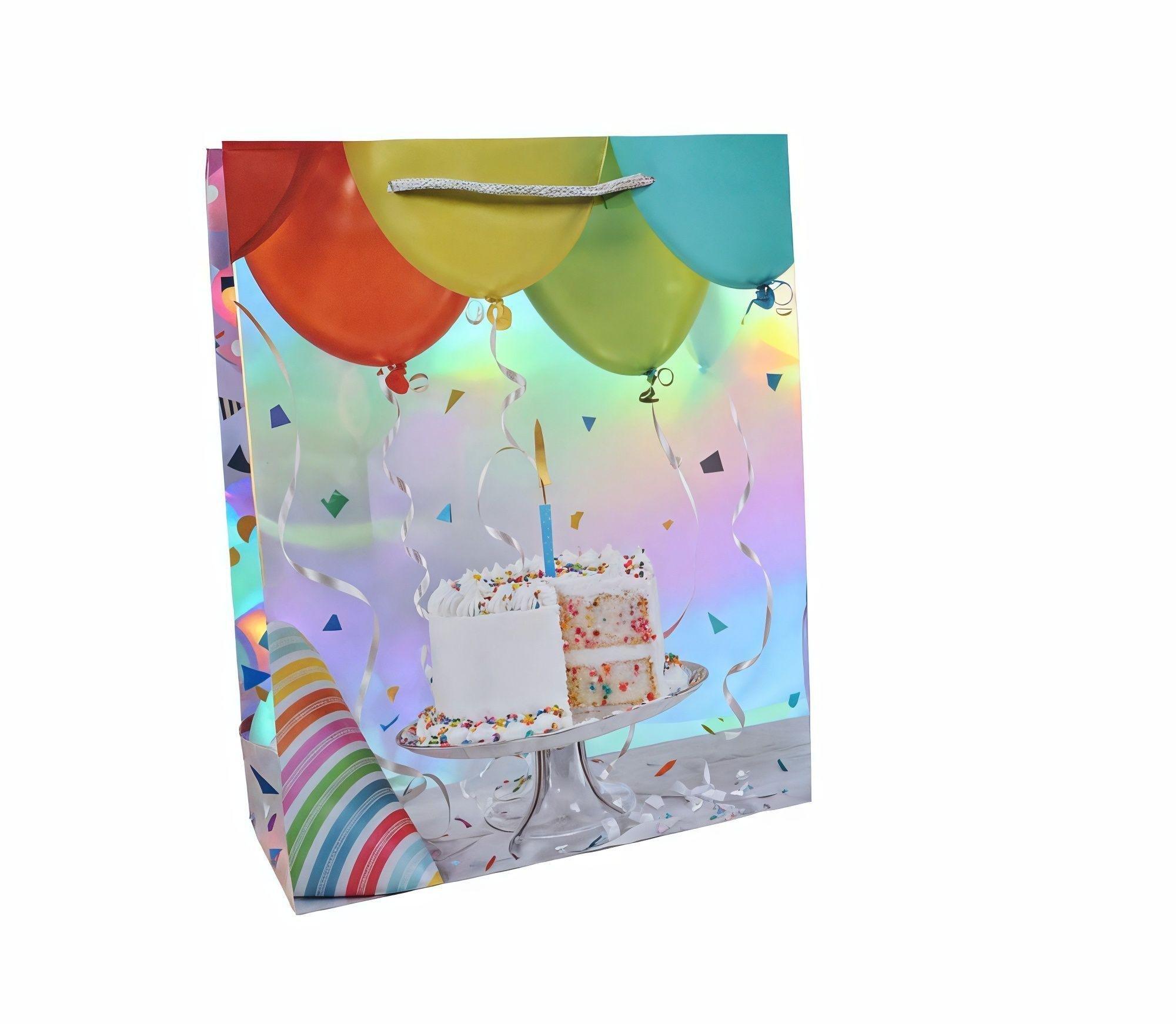 Пакет подарочный Happy Birthday №6 31х42х12 см Разноцветный (R95525-L)