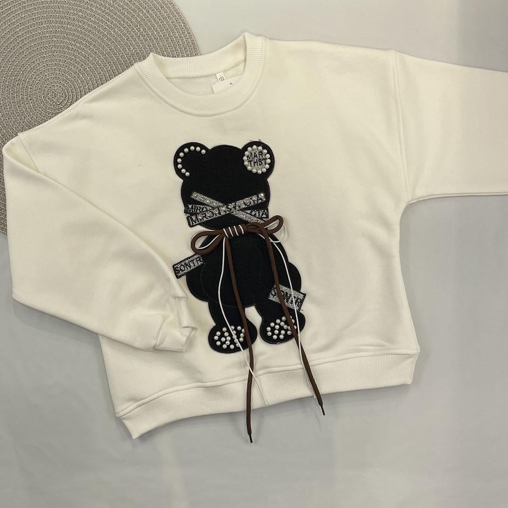 Свитшот для девочки Teddy Bear 0904 140 см Молочный