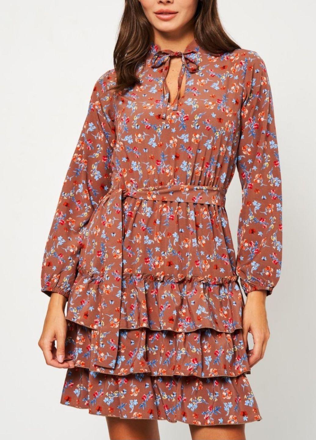 Сукня жіноча з поясом у комплекті Anastasimo Коричневий M-L (526 коричневий M-L) - фото 1