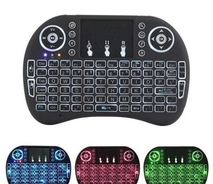 Клавіатура міні MWK08/i8 з тачпадом із підсвіткою Чорний - фото 6