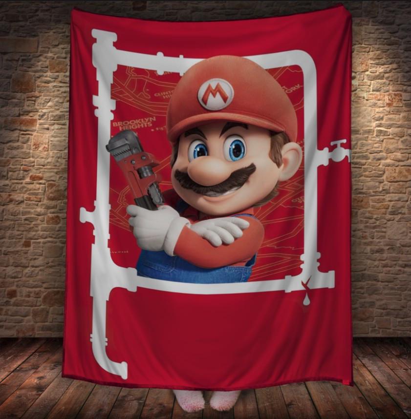 Плед с 3D принтом Super Mario 150х200 см (epi_1963) Плед с 3D принтом Super Mario 150х200 см (epi_1963)