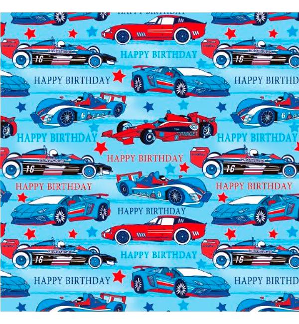 Подарочная бумага для упаковки Cars 5 шт.