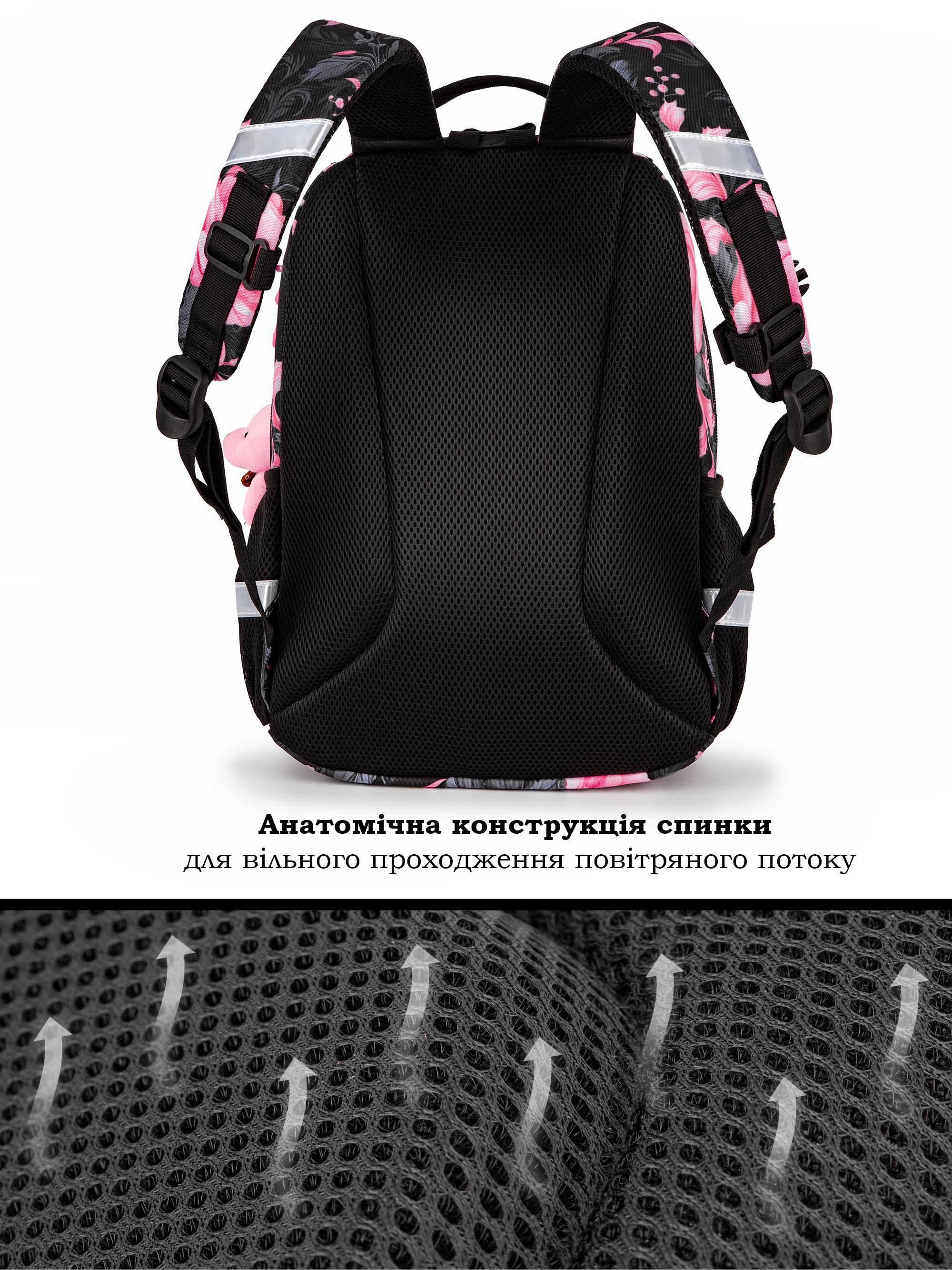 Шкільний рюкзак для дівчинки School Standard Котик для початкової школи 38х28х16 см (160-12) - фото 6