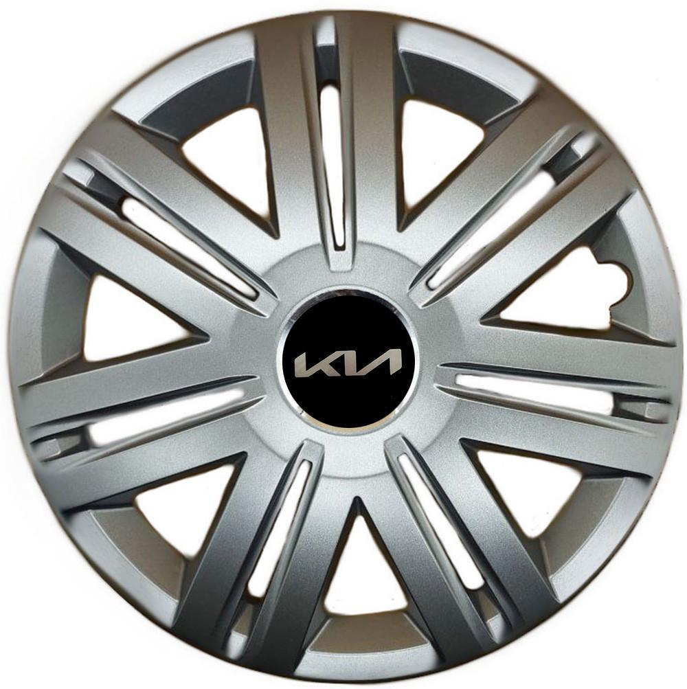 Колпаки SJS 203 с логотипом Kia NEW 4 шт. R14 Серебряный (2789080852)