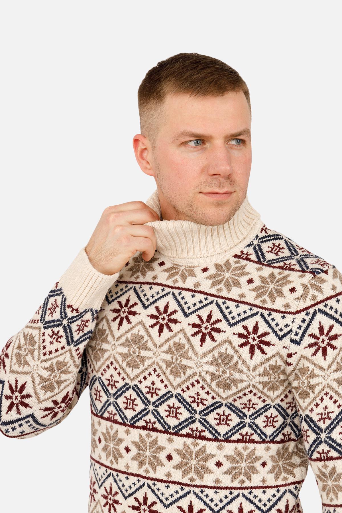 Свитер мужской ЦБ-00263897 р. 50 Молочный (SKT001029866) - фото 2 Свитер мужской ЦБ-00263897 р. 50 Молочный (SKT001029866) - фото 2