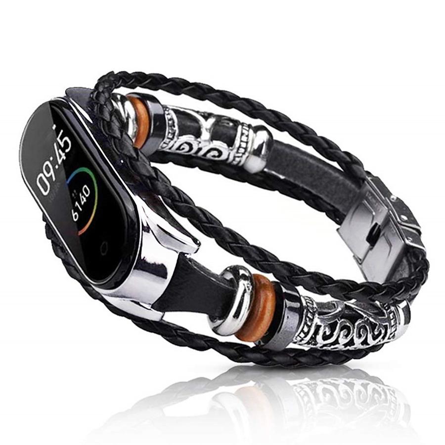 Ремінець Jewellery Band BeCover для Xiaomi Mi Smart Band 5/Xiaomi Mi Smart Band 6 Black/Silver (705912)