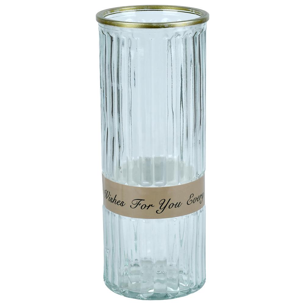 Ваза стеклянная Best Wishes 26х10 см (R93901)