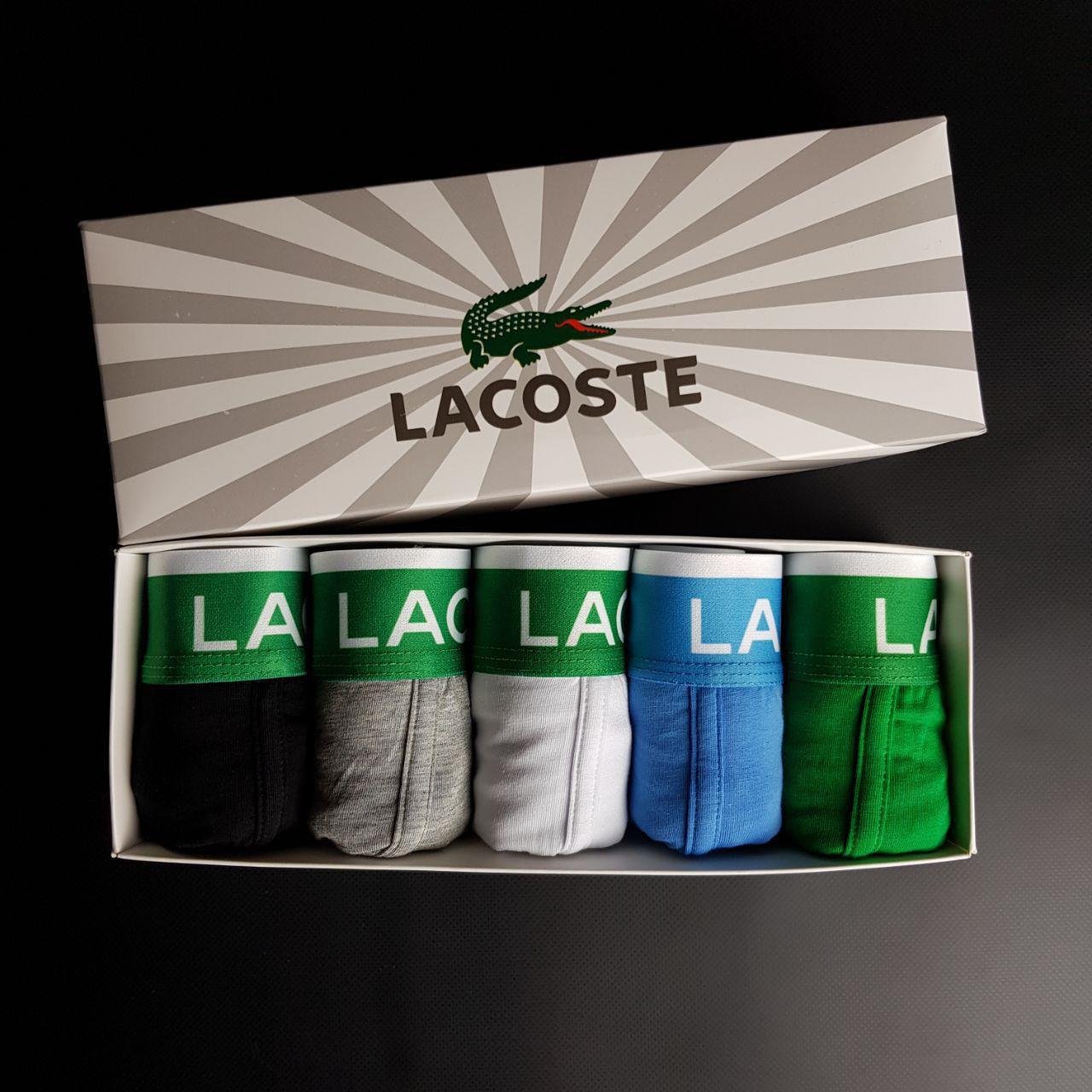 Трусы боксеры Lacoste в подарочной упаковке 5 шт. L (1671931829-1) - фото 4