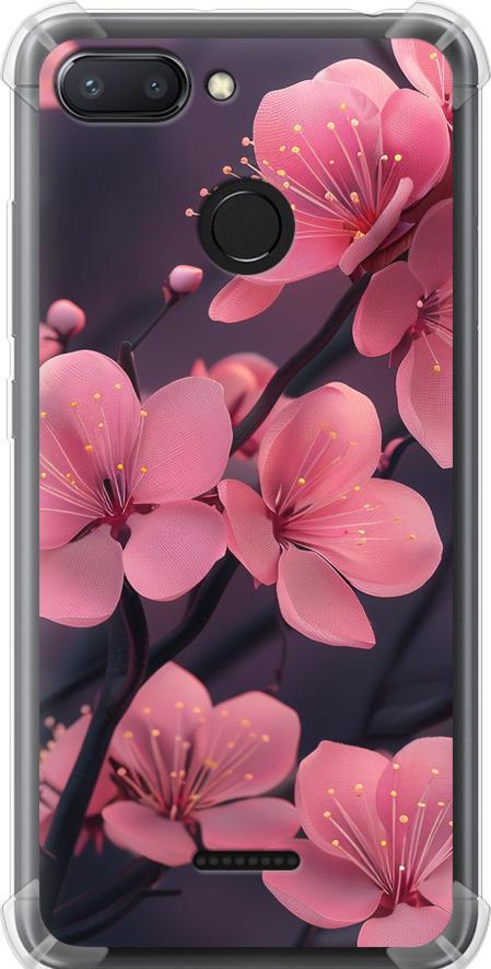 Чехол на Xiaomi Redmi 6 Пурпурная сакура (6075sp-1521-42517)