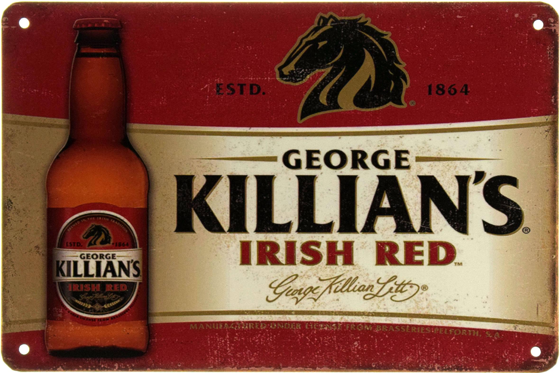 Табличка металева Killian's Irish Red 20x30 см