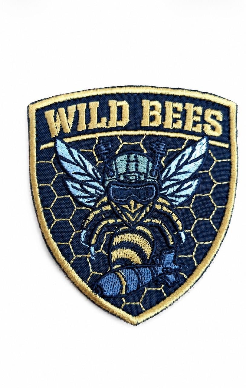 Шеврон Wild Bees Дикі шершні на липучці 8х10 см (3094218937)