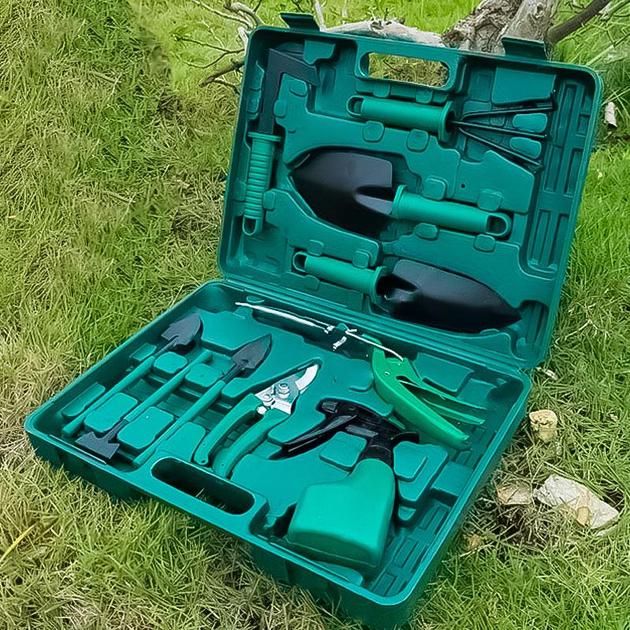 Набір ручного садового інструменту для саду та городу 10в1 в пластиковому кейсі (27438156) - фото 17 Набір ручного садового інструменту для саду та городу 10в1 в пластиковому кейсі (27438156) - фото 17