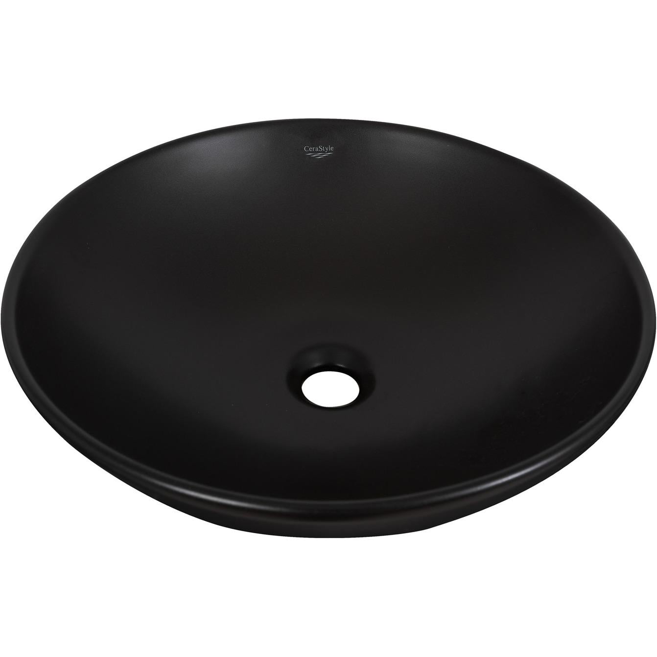 Раковина накладная CeraStyle Zero 460x460 овальная, черная матовая (АР000080114) Раковина накладная CeraStyle Zero 460x460 овальная, черная матовая (АР000080114)