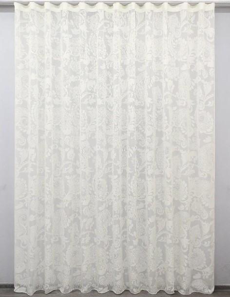 Тюль із принтом органза 2,7 м Молочний (1303т)