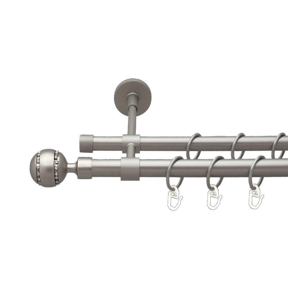 Карниз Orvit Аркадія дворядний гладкий 19/16 мм 300 см Сатин (00-00015279)