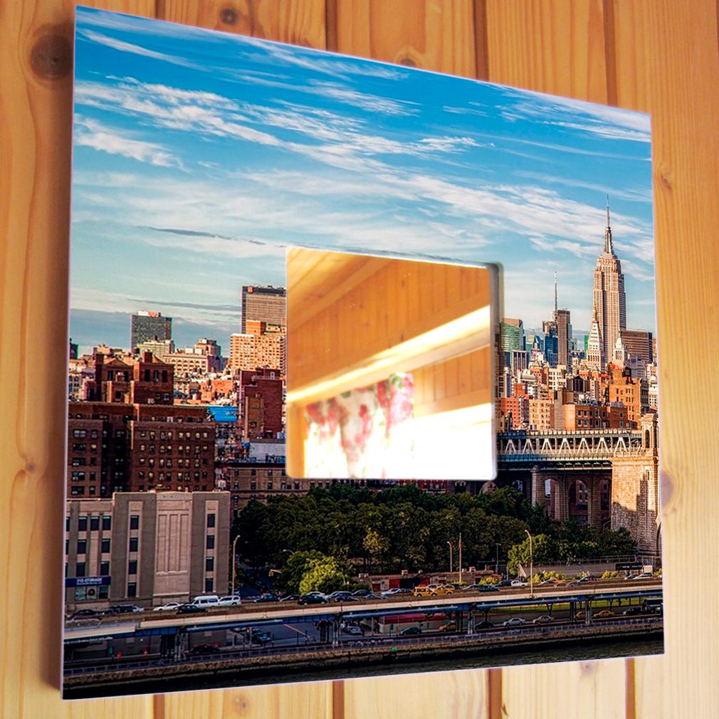 Зеркало декоративное Нью Йорк США 260х260 мм (M03056) Зеркало декоративное Нью Йорк США 260х260 мм (M03056)