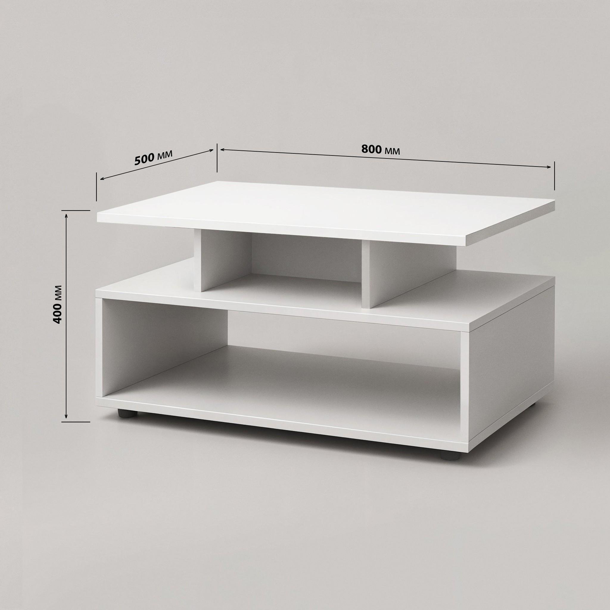 Журнальний стіл з полицями Carlos 800х500х400 мм Дуб Тахо - фото 3 Журнальний стіл з полицями Carlos 800х500х400 мм Дуб Тахо - фото 3