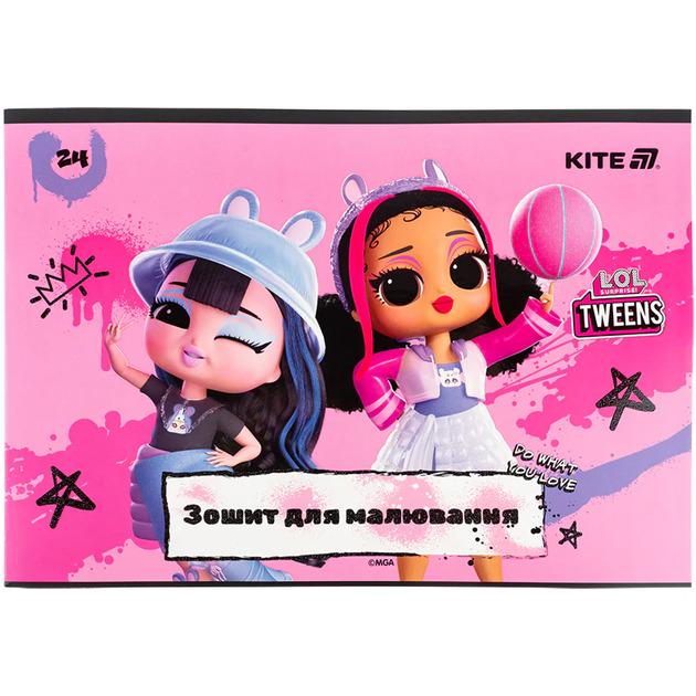 Зошит для малювання KITE LO25-24224 аркуші скоба