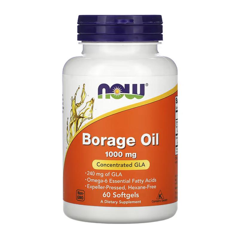 Олія огірочника NOW Borage Oil 1000 мг 60 капс. (18568-01) Олія огірочника NOW Borage Oil 1000 мг 60 капс. (18568-01)