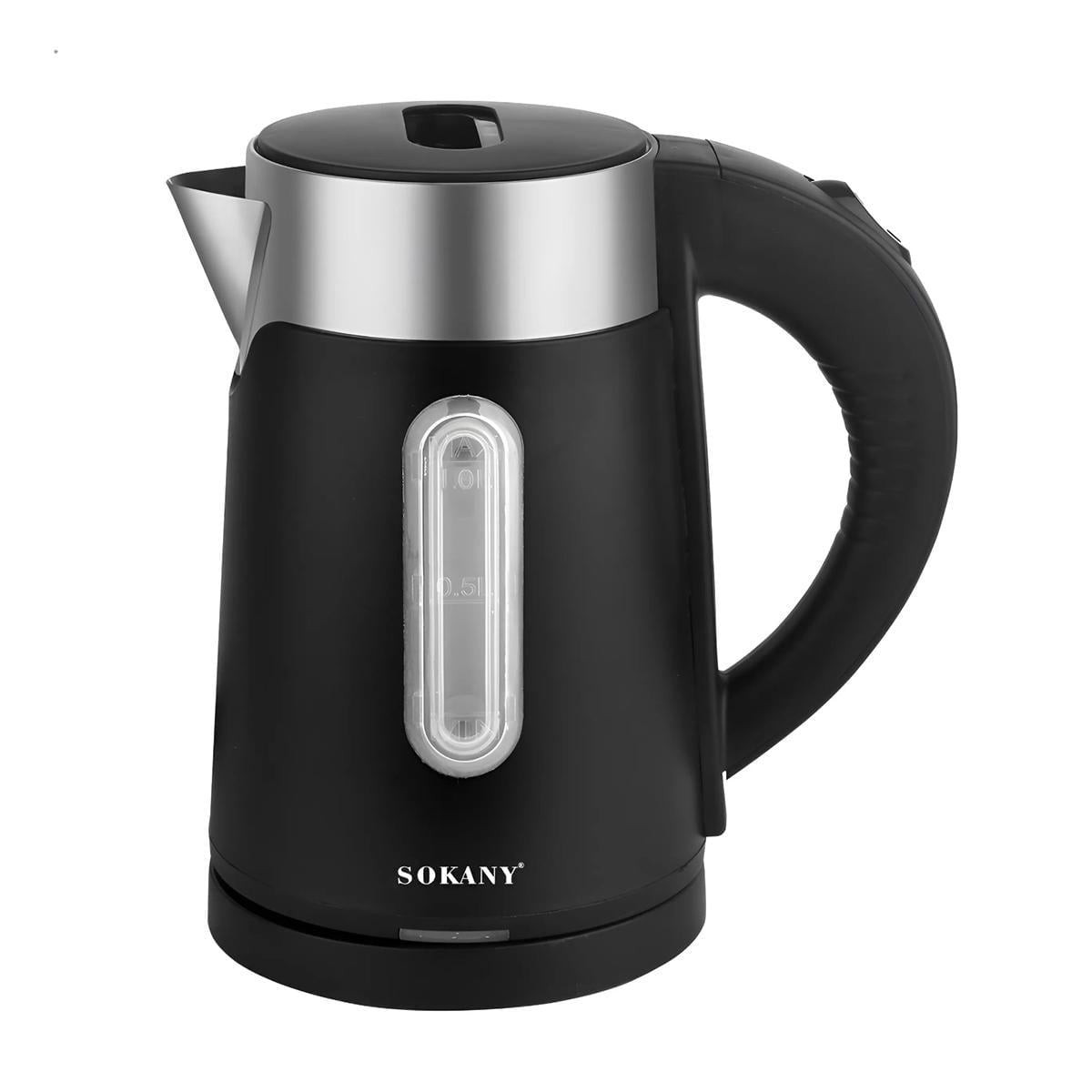 Электрочайник Sokany SK-0808B дисковый 1200 Вт на 1 л Черный (100-107-SK-0808B)