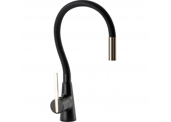 Змішувач для кухні REA ICON Чорний/Золотий (REA-B5682) Змішувач для кухні REA ICON Чорний/Золотий (REA-B5682)