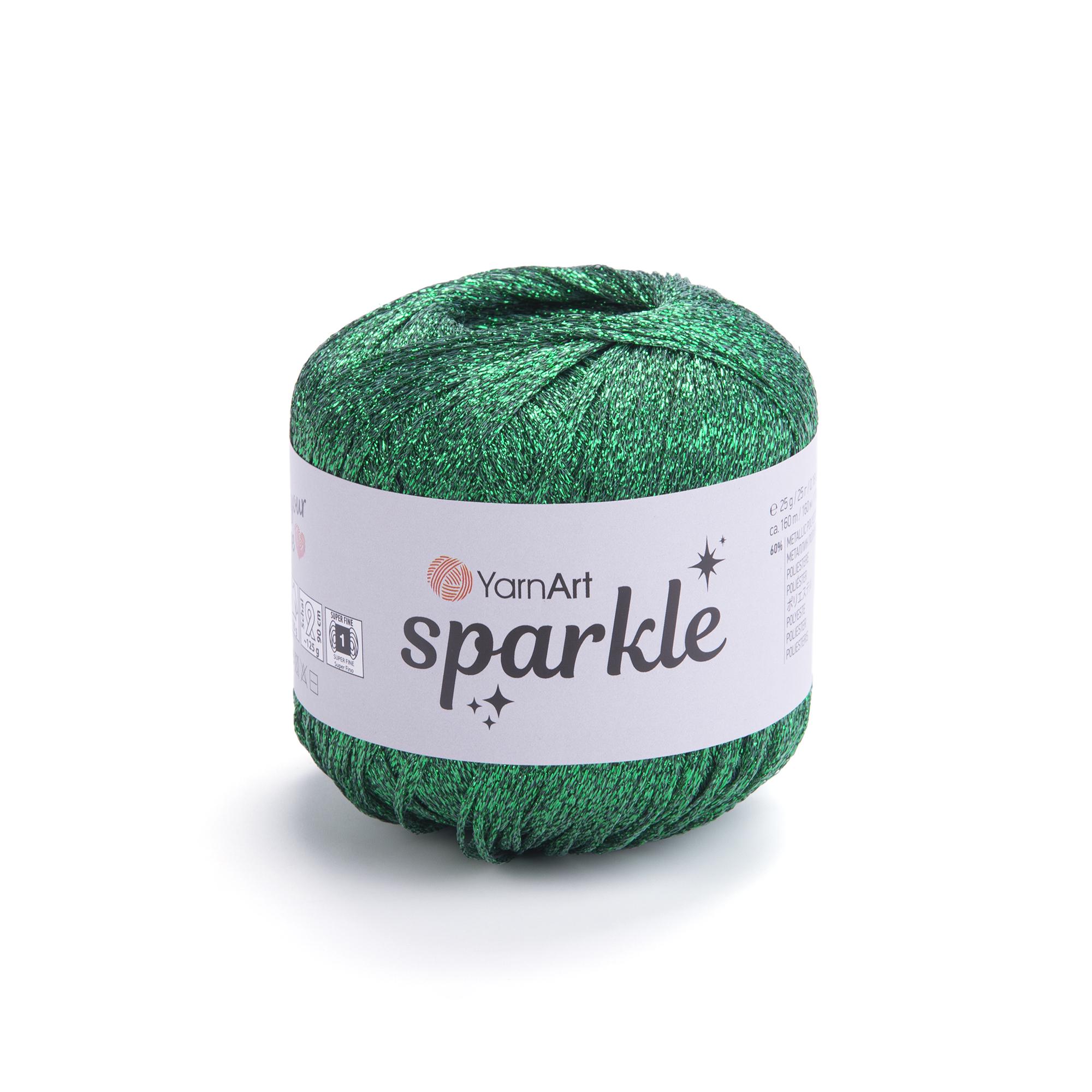 Пряжа YarnArt Sparkle 1333 зеленый (3906)