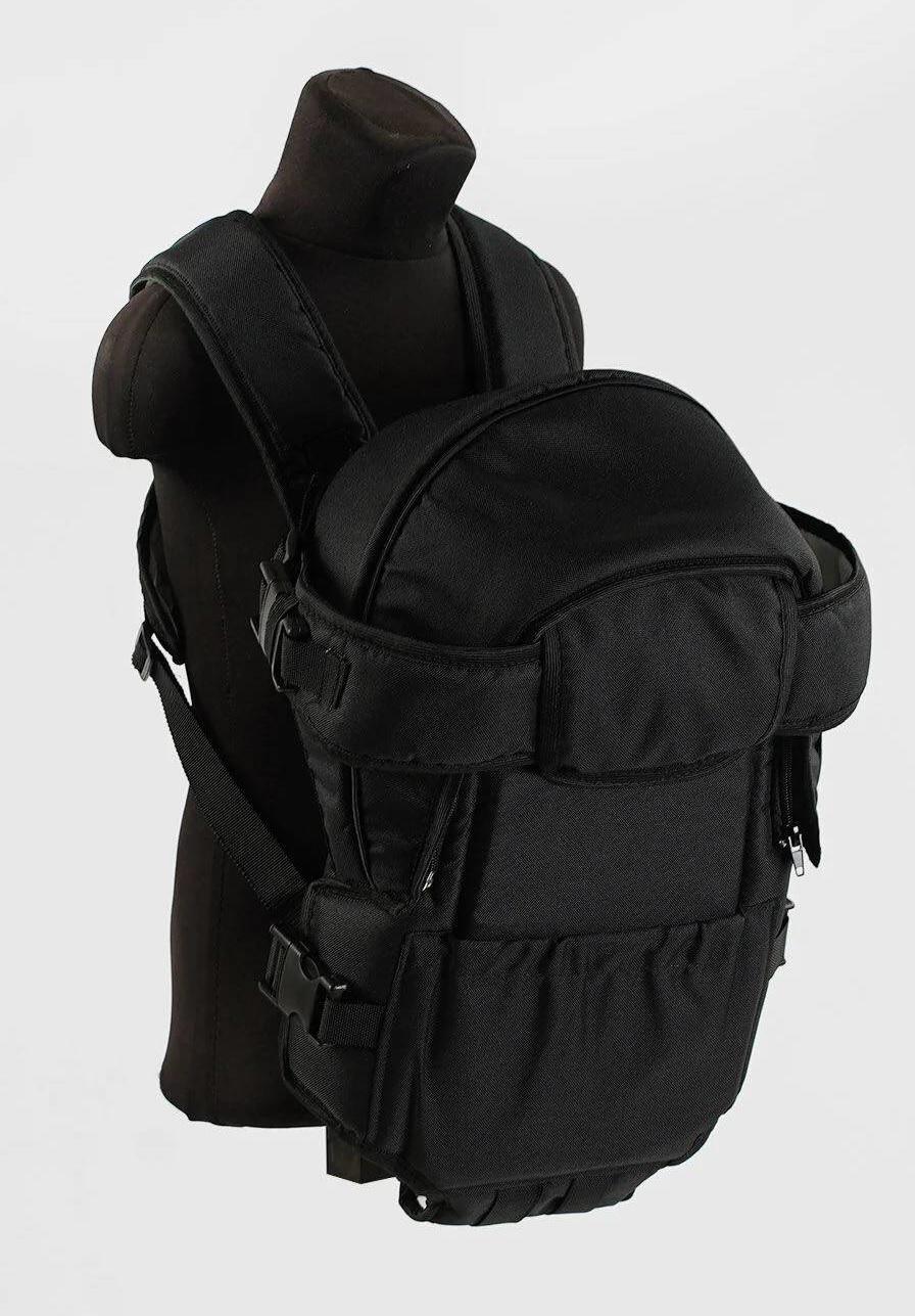 Рюкзак кенгуру для детей Алинка с 2-х месяцев лежа Black (135657)