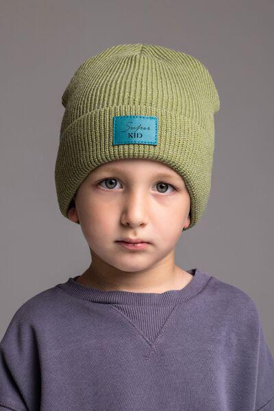 Шапка детская для мальчиков Крис D855 флис 48-52 см Хаки