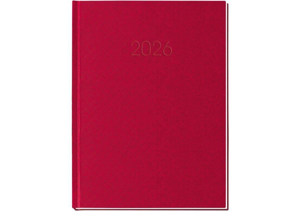 Дневник датированный 2026 Economix Клеточка А5 336 стр. Красный (E21609-03)