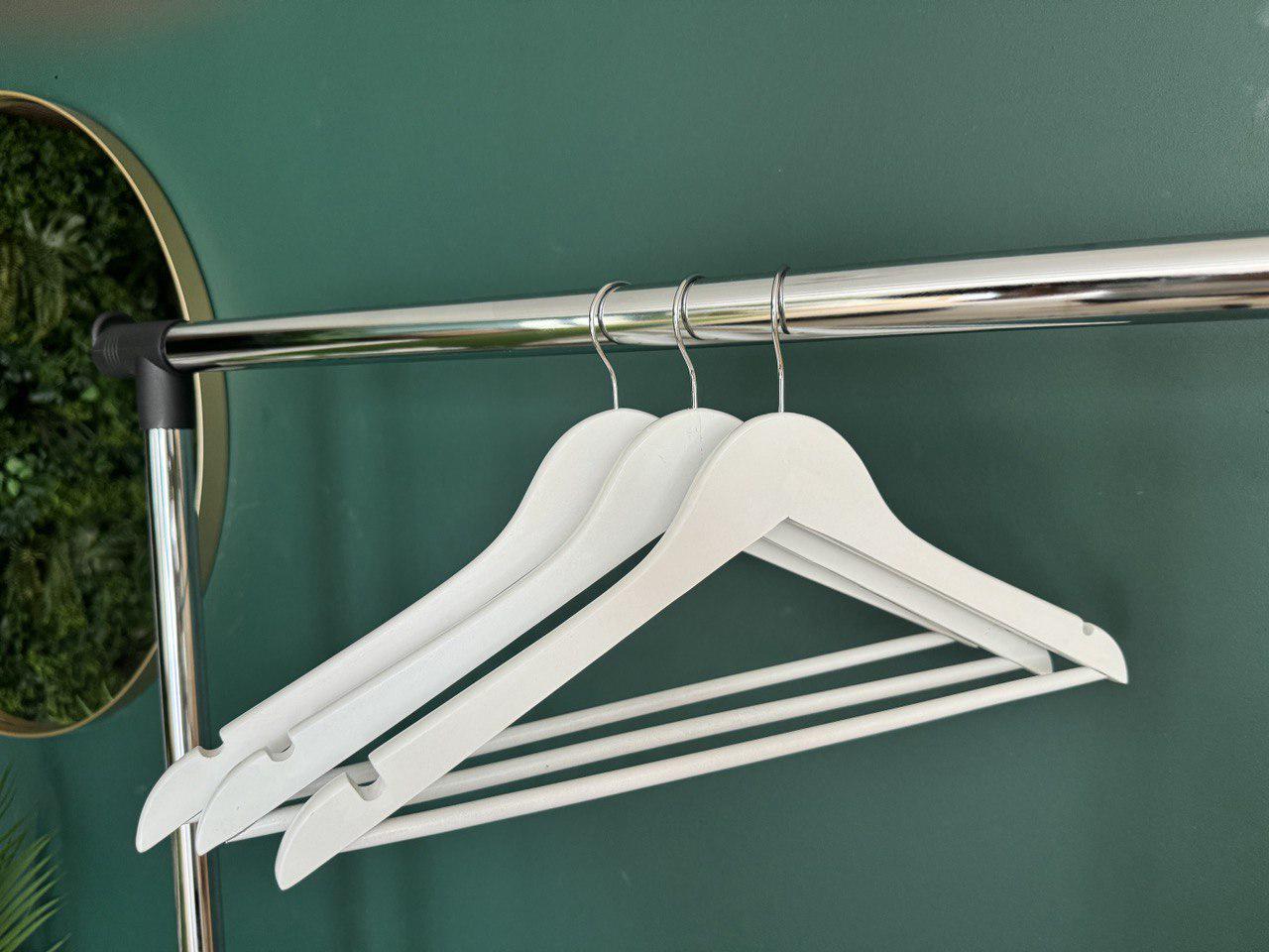 Набор плечиков деревянных 3 шт. 45 см Белый (EF-03WHT)