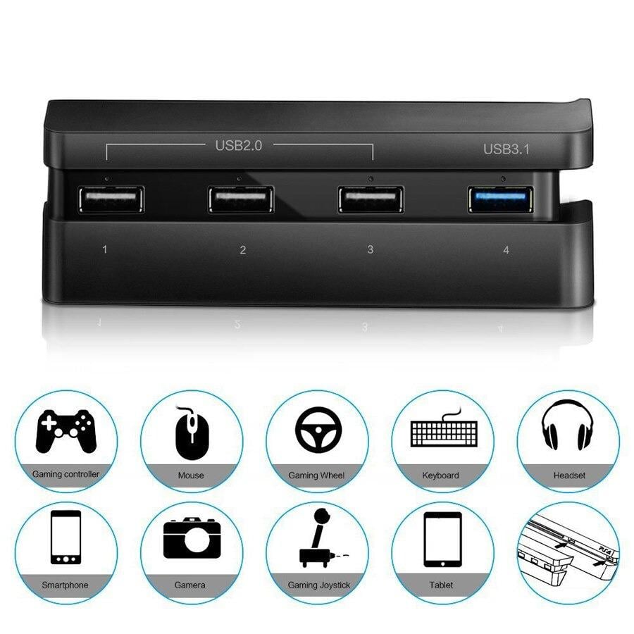 USB Hub на 4 порти  Dobe PS4 Slim для Play Station 4 - фото 2