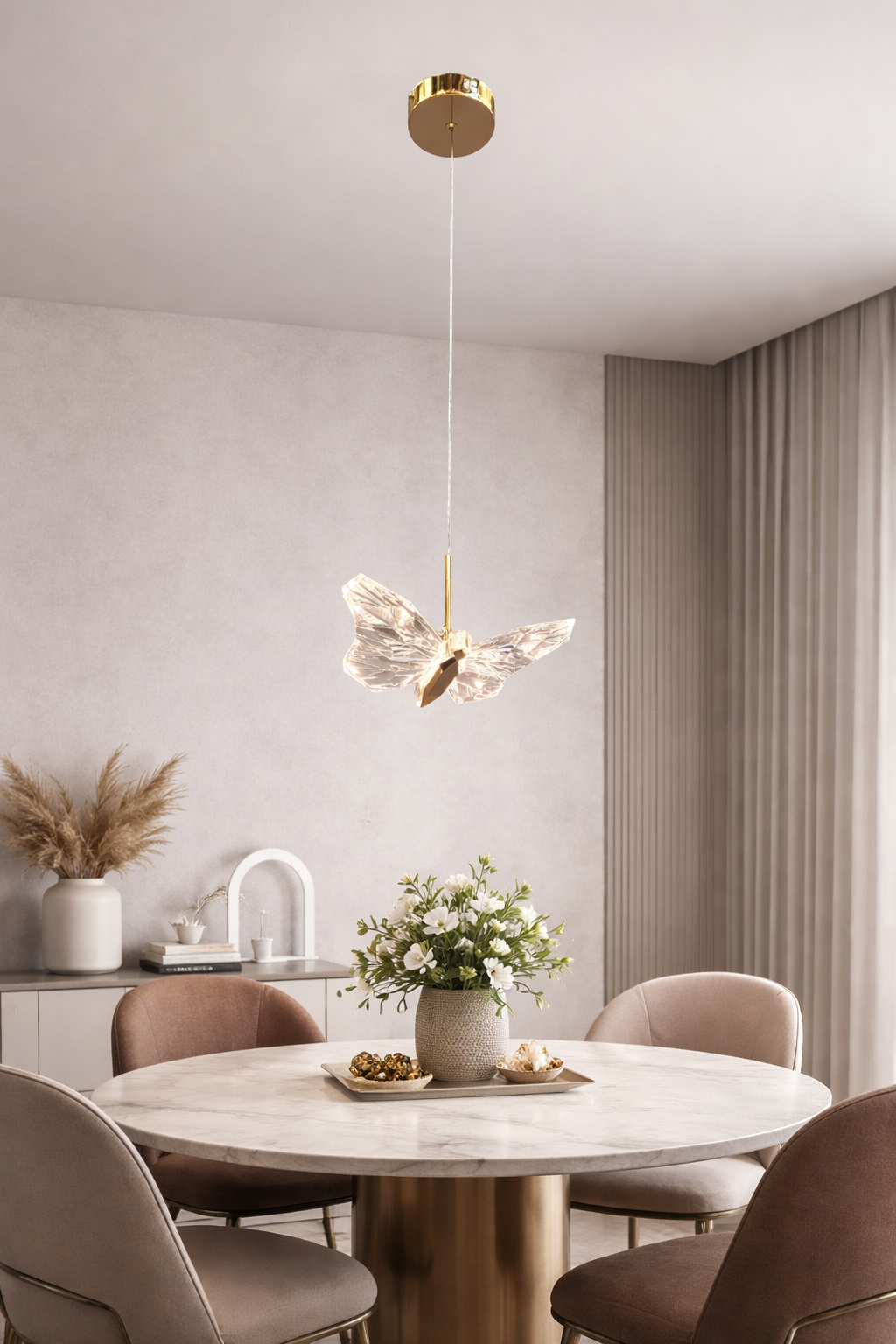 Подвесной светильник Crystal Butterfly LED теплый свет 7W (20396/1GD) Подвесной светильник Crystal Butterfly LED теплый свет 7W (20396/1GD)