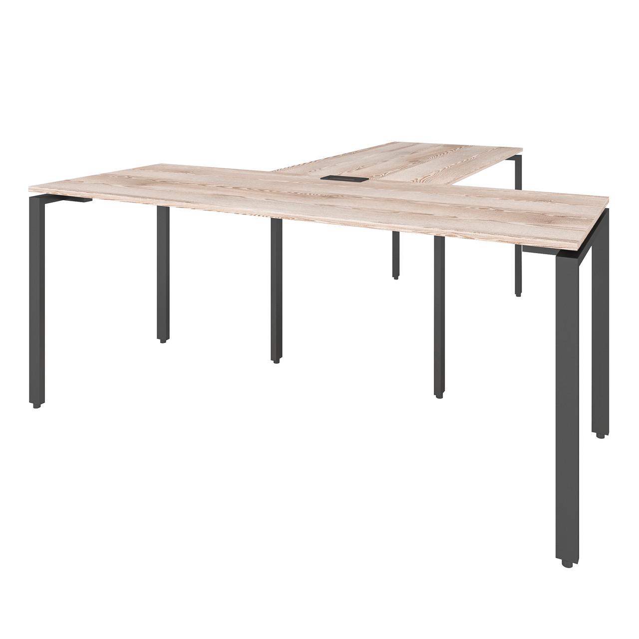 Офисный письменный стол Loft Details KMB180b с брифингом Сосна лофт кремовая