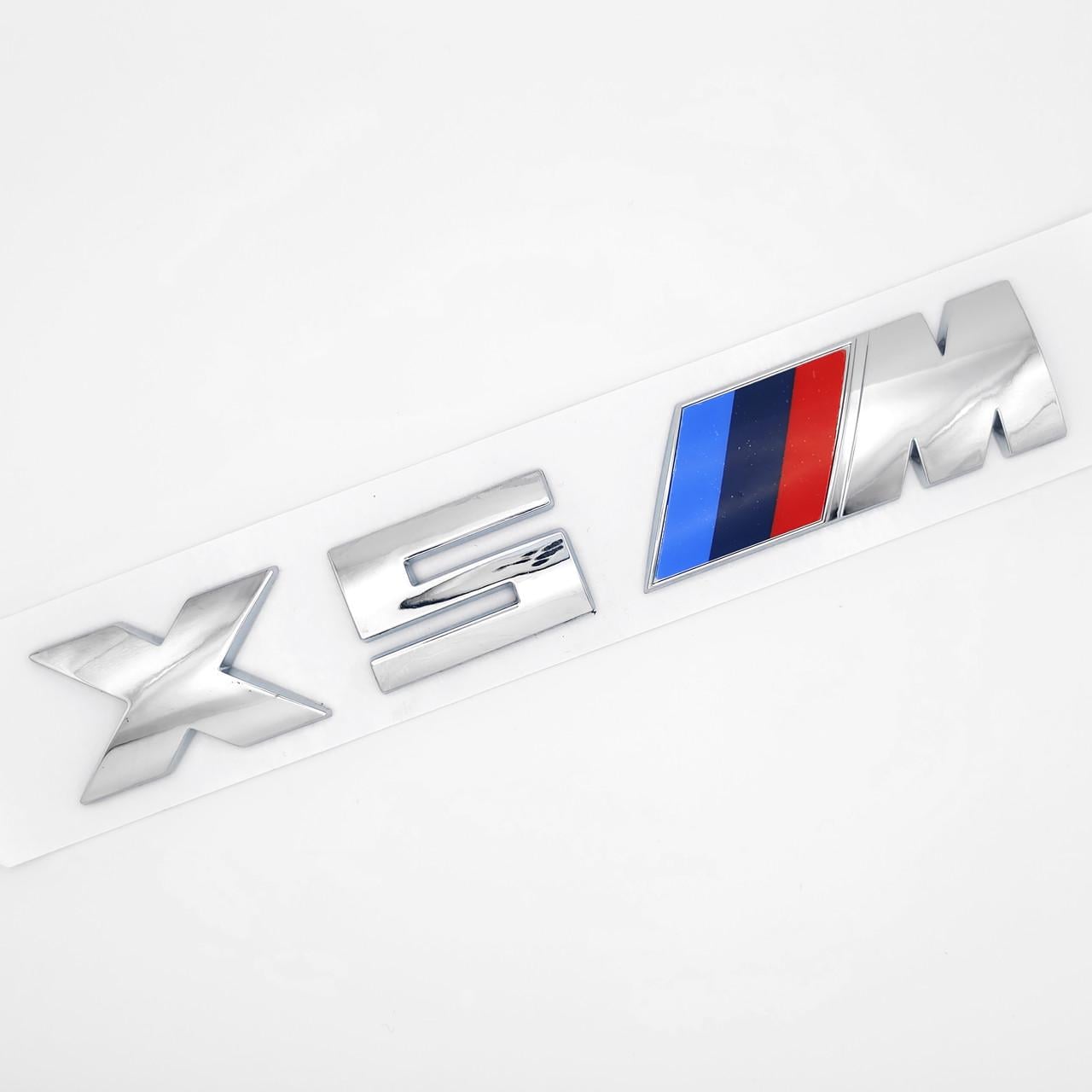 Эмблема надпись X5 M BMW 17х2,7 см ABS Хром глянцевый (3038104851)