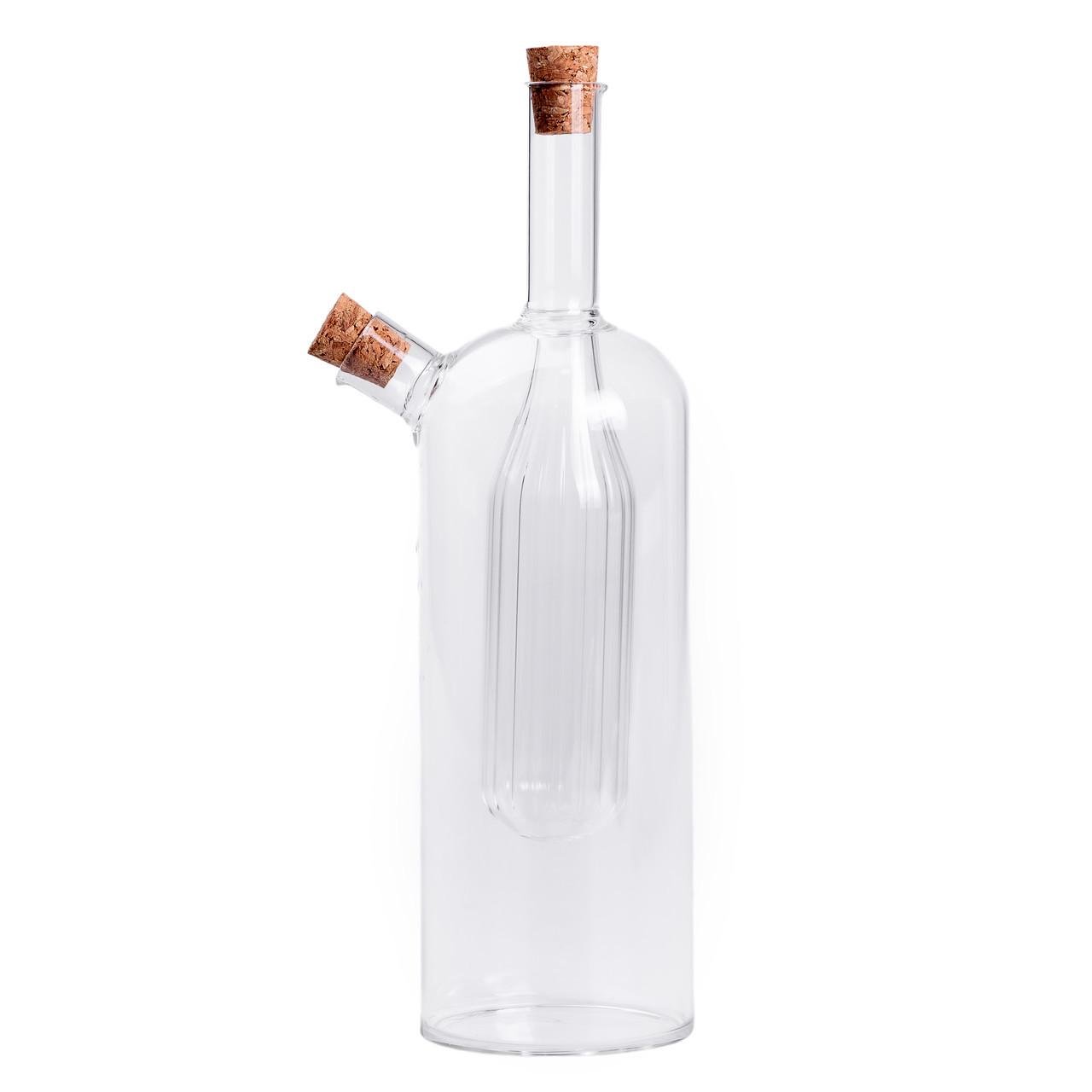 Скляна пляшка подвійна для олії та оцту 2в1 500 мл (HP-34-13)