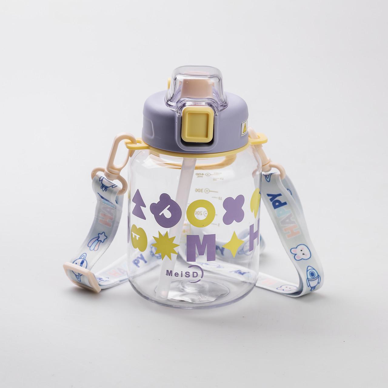 Пляшка для води дитяча Gucgres з ремінцем 650 мл Фіолетовий (HP-14-43V) - фото 5