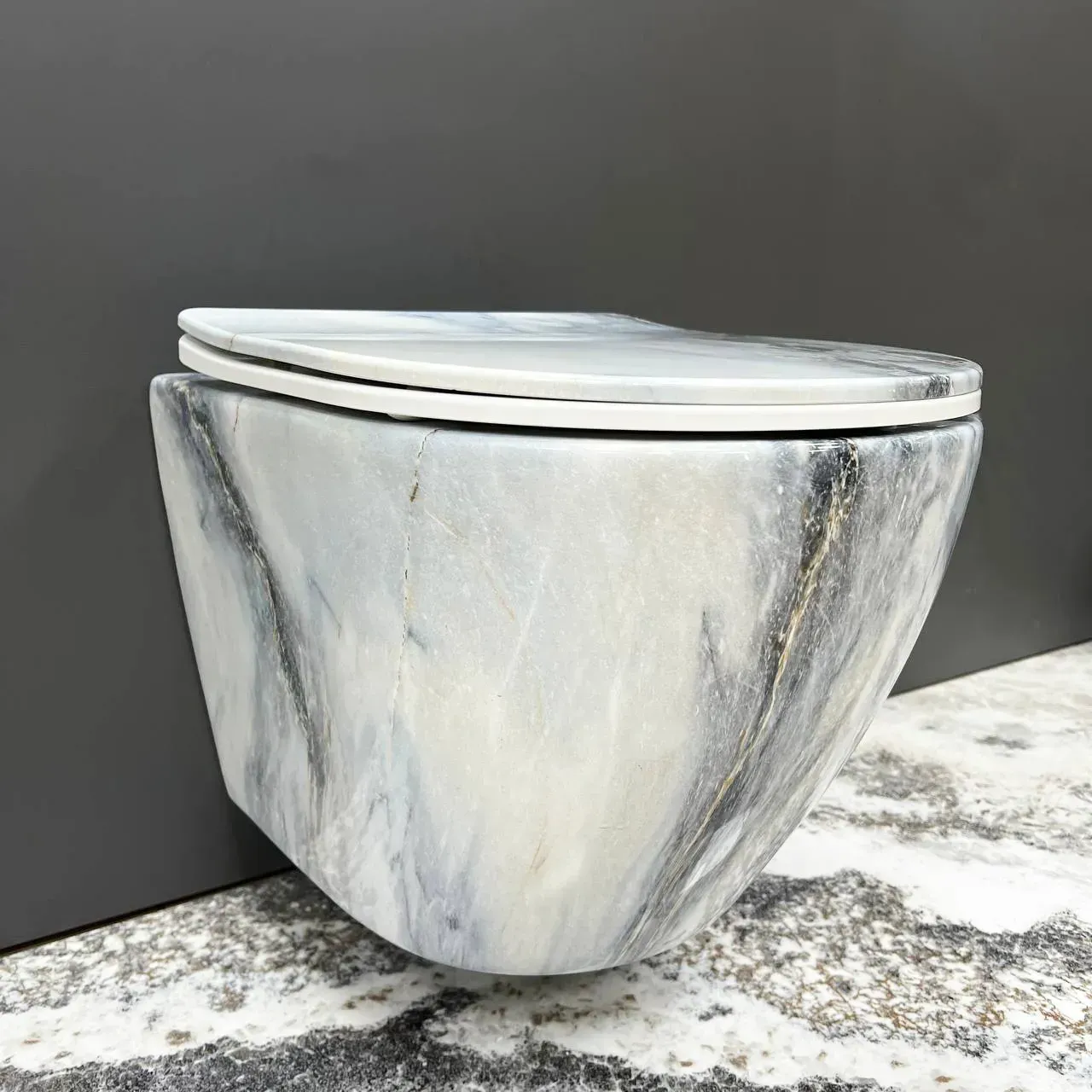 Унітаз підвісний VBI Vulcano безобідковий 480x360 мм Сірий граніт (RM-VBI-020405)