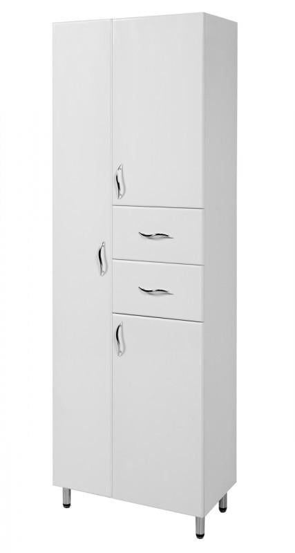 Пенал в ванную П105К60 Базис Пик 600х334х190 с корзиной Белый (00002PK)